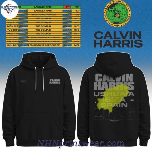 Calvin Harris Australia Tour 2027 Schedule Hoodie