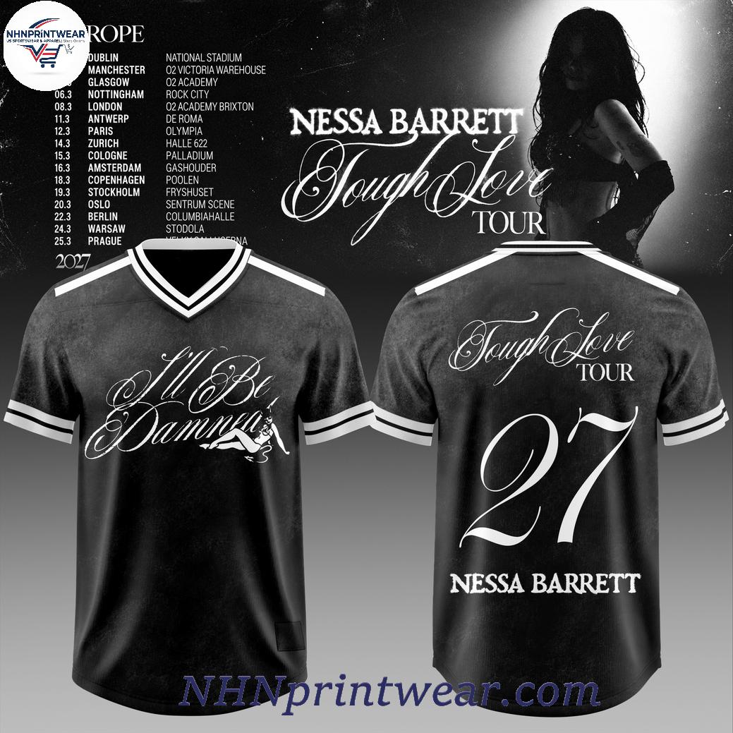 Nessa Barrett I'll Be Damned 2027 Tour Football Jersey Nessa Barrett I'll Be Damned 2027 Tour Football Jersey