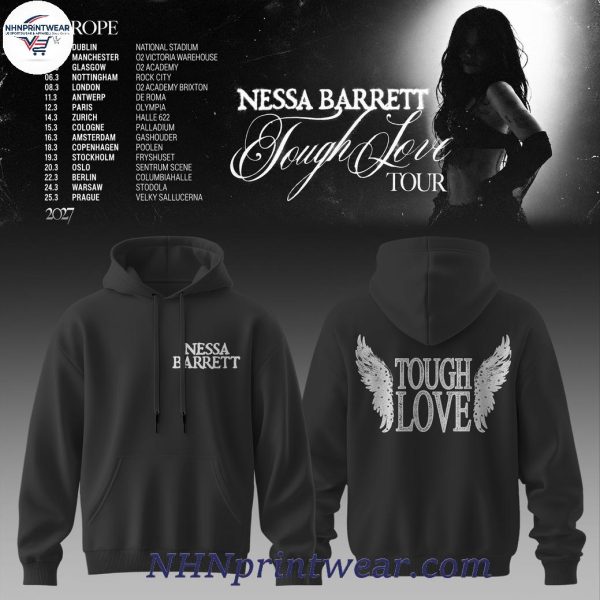 Nessa Barrett Tough Love Europe Tour 2027 Graphic Hoodie