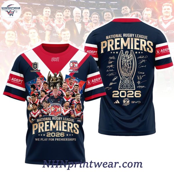Roosters National Rugby League Premiers 2026 Tee